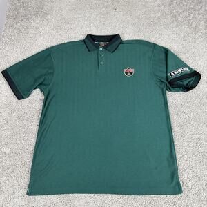 STAG Lager Beer Polo Shirt Mens XL Green A Man's Beer Promo Short Sleeve Logo